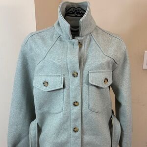 NWT Only Tall Collection Light Green Belted Coat Jacket